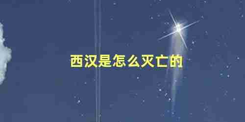 西汉是怎么被灭亡的(西汉灭亡原因是什么)